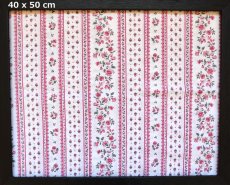 画像1: 「J即納」はぎれ80×50：フィゲロール・ストライプ（生成りベースピンク） (1)