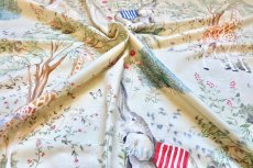 画像8: 「J即納」はぎれ77x100：アニモー・エグゾティック（コットンサテン、グリーンベース） (8)