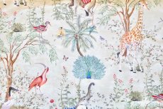 画像14: 「J即納」はぎれ77x100：アニモー・エグゾティック（コットンサテン、グリーンベース） (14)