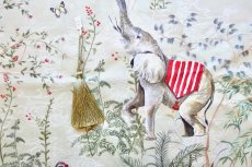 画像11: 「J即納」はぎれ77x100：アニモー・エグゾティック（コットンサテン、グリーンベース） (11)