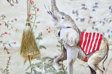 画像10: 「J即納」はぎれ77x100：アニモー・エグゾティック（コットンサテン、グリーンベース） (10)