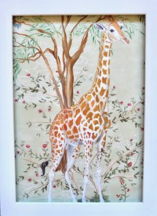 画像6: 「J即納」はぎれ77x100：アニモー・エグゾティック（コットンサテン、グリーンベース） (6)