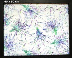 画像1: 「F在庫」はぎれ80×48：ラベンダーブーケ（白ベース） (1)
