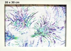 画像2: 「F在庫」はぎれ80×48：ラベンダーブーケ（白ベース） (2)