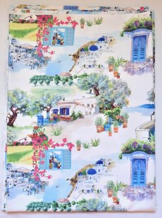 画像9: 「F在庫」はぎれ49×70：サントリーニ島（マルチカラー、地中海の風景） (9)