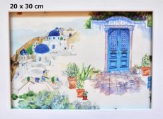画像6: 「F在庫」はぎれ49×70：サントリーニ島（マルチカラー、地中海の風景） (6)