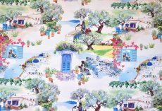画像2: 「F在庫」はぎれ49×70：サントリーニ島（マルチカラー、地中海の風景） (2)