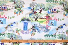 画像4: 「F在庫」はぎれ49×70：サントリーニ島（マルチカラー、地中海の風景） (4)