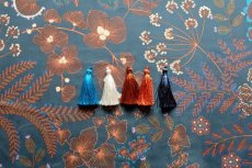 画像5: 「取寄せ」布：フェニックス（ベルベット、ブルーベース） (5)