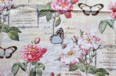 画像7: 「J即納」はぎれ70×50：オー・ド・コロン（ホワイトベース、蝶、花） (7)