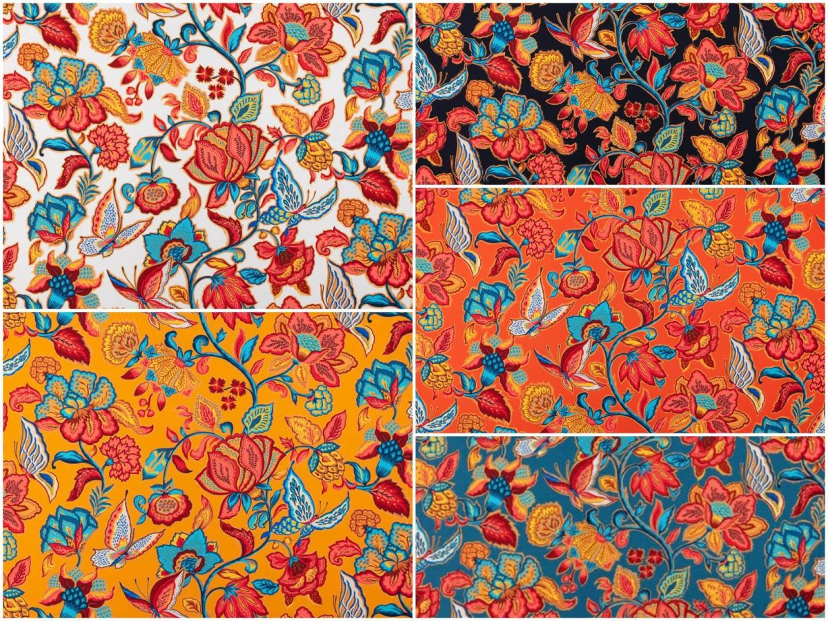 画像1: 「取寄せ」布：タイムライン（パーケール）5色 (1)