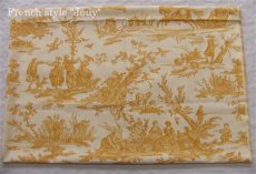 画像1: 「J即納/F在庫」はぎれ75×48：復刻版tdj四季の喜び（トワル、白ベースイエロー） (1)