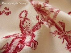 画像13: 「J即納」はぎれ75×48：復刻版tdj四季の喜び（トワル、白ベース赤） (13)