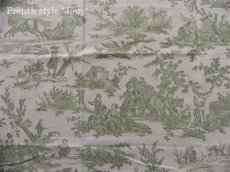 画像2: 「J即納」はぎれ75×48：復刻版tdj四季の喜び（トワル、白ベースグリーン） (2)