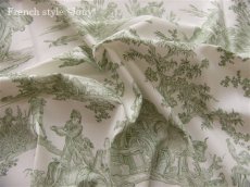 画像7: 「J即納」はぎれ75×48：復刻版tdj四季の喜び（トワル、白ベースグリーン） (7)