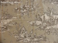 画像2: 「J即納」はぎれ70×50：水の物語（麻色ベースセピア） (2)