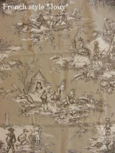 画像3: 「J即納」はぎれ70×50：水の物語（麻色ベースセピア） (3)