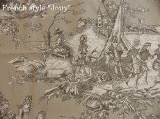画像4: 「J即納」はぎれ70×50：水の物語（麻色ベースセピア） (4)