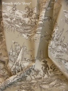 画像5: 「J即納」はぎれ70×50：水の物語（麻色ベースセピア） (5)