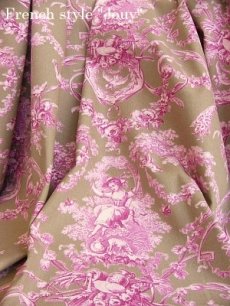 画像2: 「F在庫」送料込み大量購入割引布：ブランコに乗った少女（キャンバス、麻色ベース紫） (2)