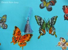 画像6: 「J即納」廃盤はぎれ75×50：蝶の舞い（ターコイズベース） (6)