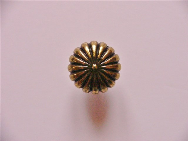 画像1: 「F在庫」取っ手：クリザンテーム（直径2.5cm、ゴールド） (1)