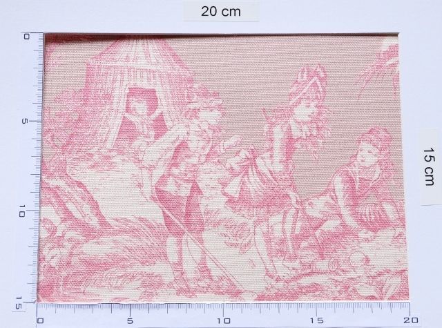 画像2: 「取寄せ」布：水の物語（ピンクベース、キャンバス） (2)