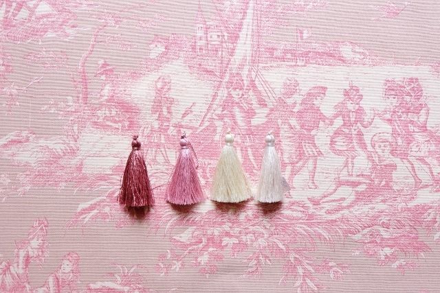 画像7: 「取寄せ」布：水の物語（ピンクベース、キャンバス） (7)